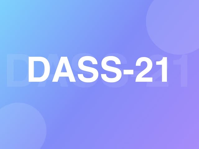 DASS-21: Depression, anxiety and stress