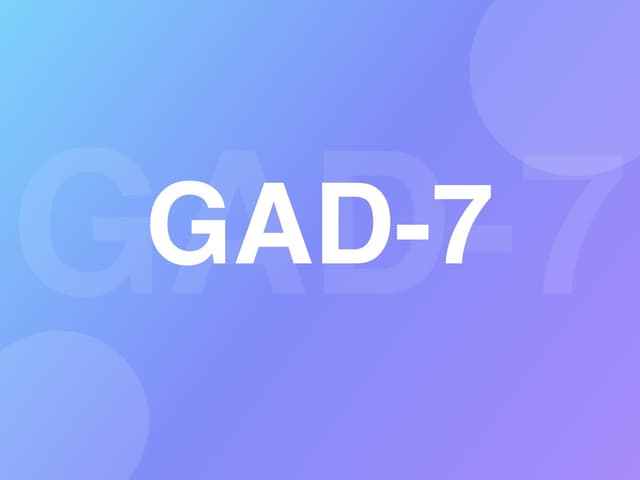 GAD-7: Generalized anxiety disorder