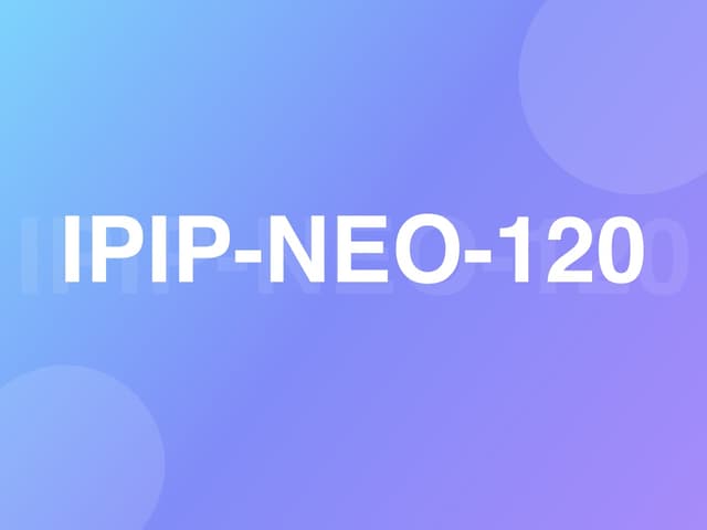 IPIP-NEO-120: IPIP-NEO personality