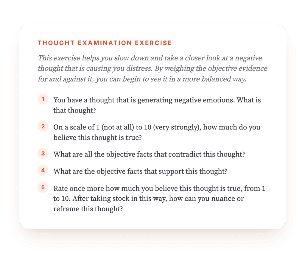 Cognitive Restructuring When Patients Feel Bad
