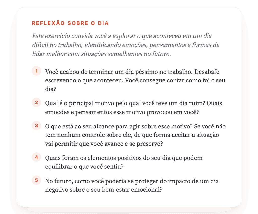 Dia Péssimo no Trabalho: Exercício Clínico para Sessão