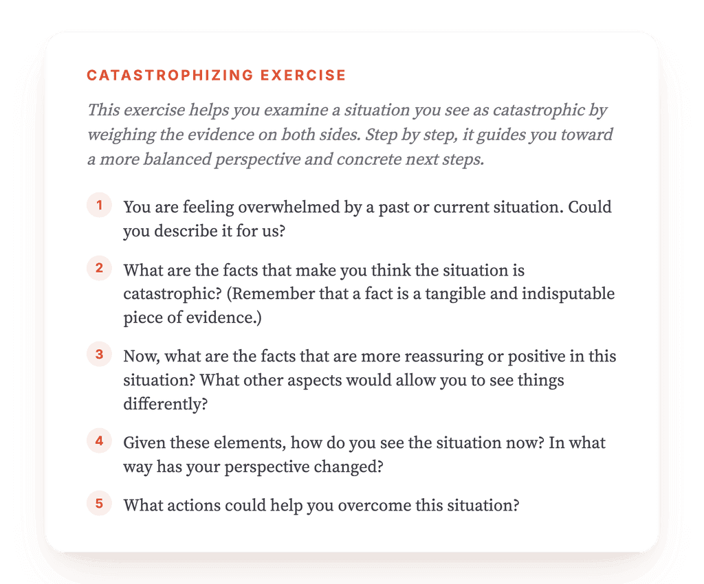 Decatastrophizing: A Guided Cognitive Restructuring Exercise