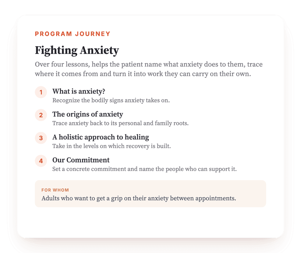 Combating Anxiety: A Structured Psychoeducation Program