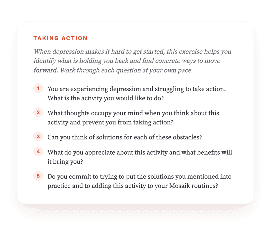 Breaking Action Inertia in Depression: A Guided Exercise