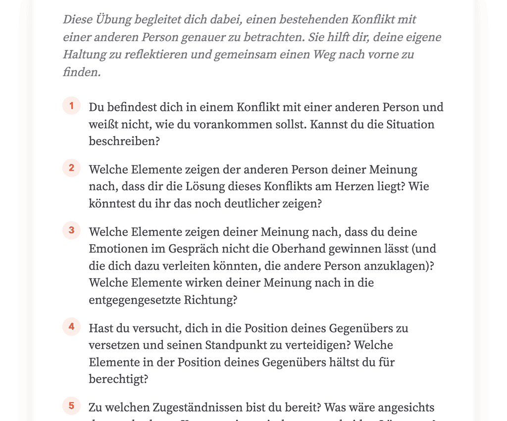 Konflikte klären: eine strukturierte Übung für die Therapie