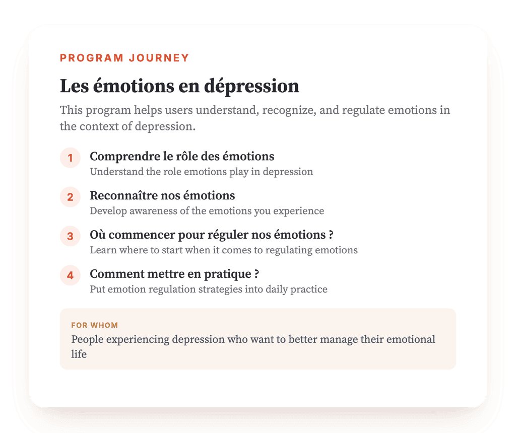 Emotions in Depression: A Structured Psychoeducation Program