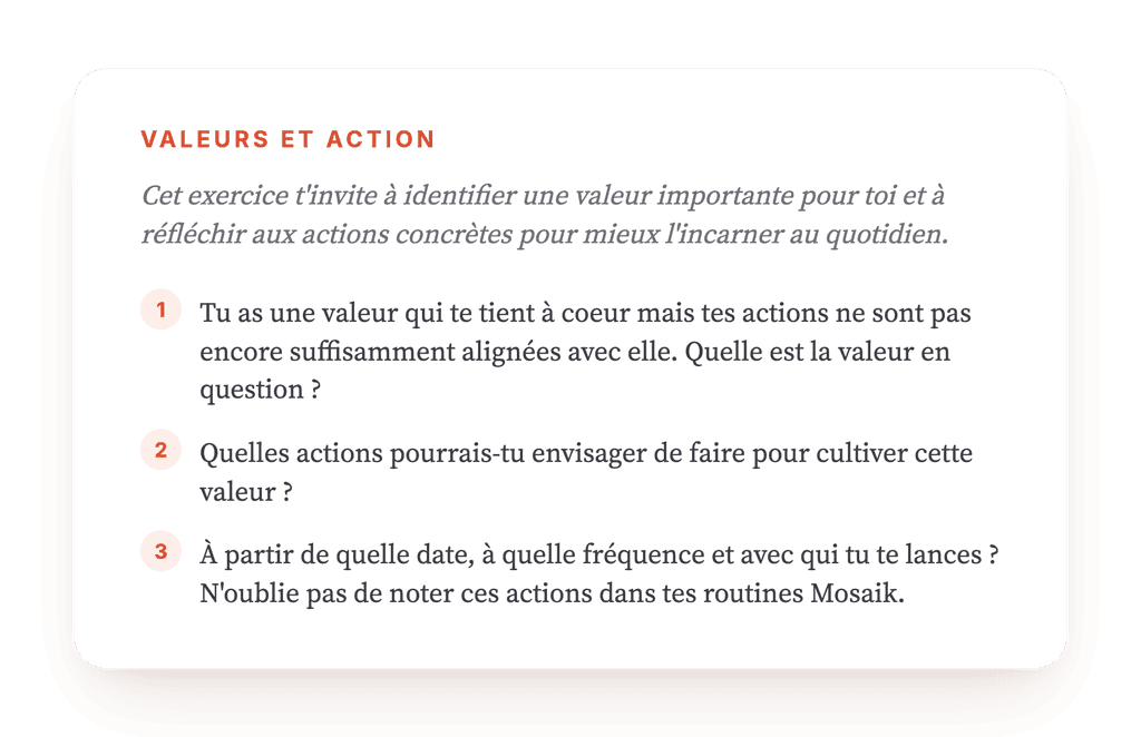 Cultiver ses valeurs : exercice clinique guidé pour vos patients