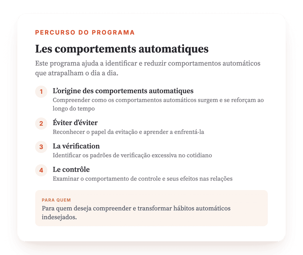 Comportamentos Automáticos: Programa Psicoeducativo Clínico