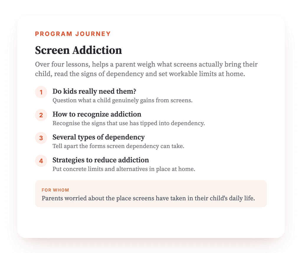 Children's Screen Addiction: A Parent Psychoeducation Program