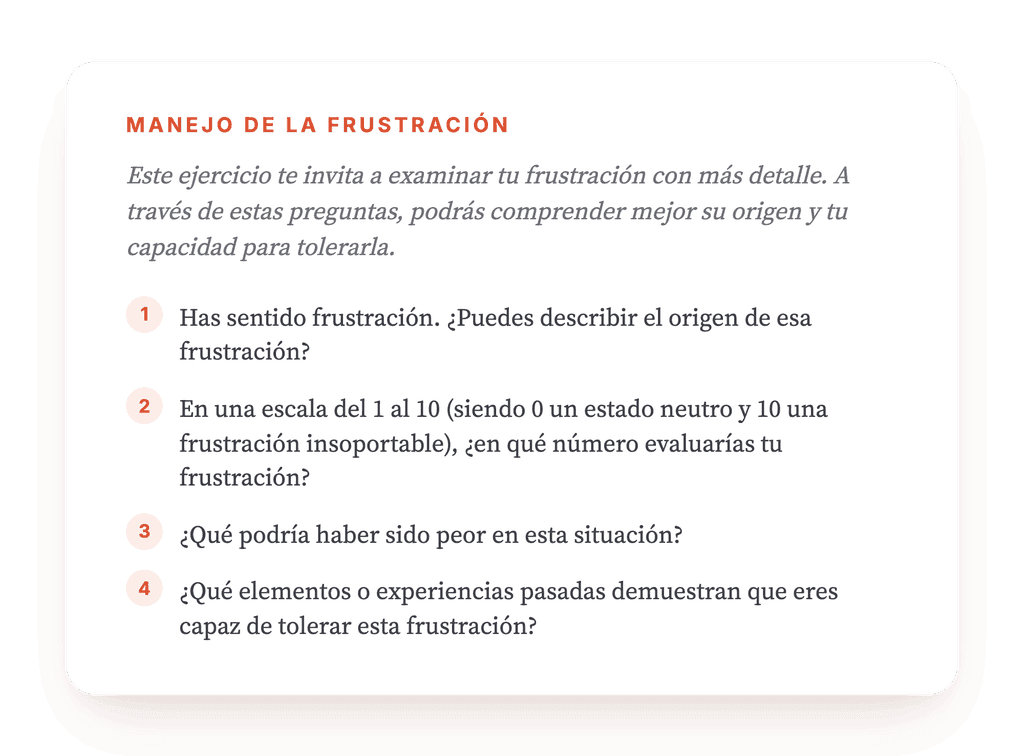 Trabajar la frustración en sesión con un ejercicio guiado