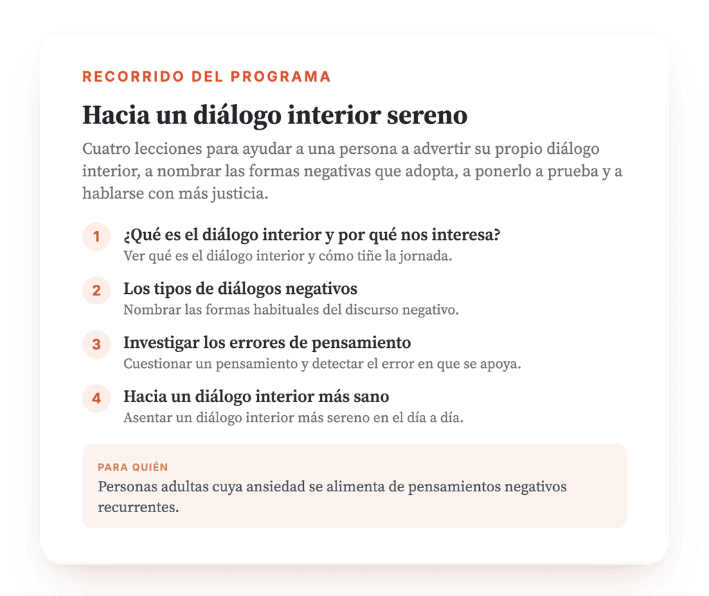 Diálogo interior: programa psicoeducativo para clínicos