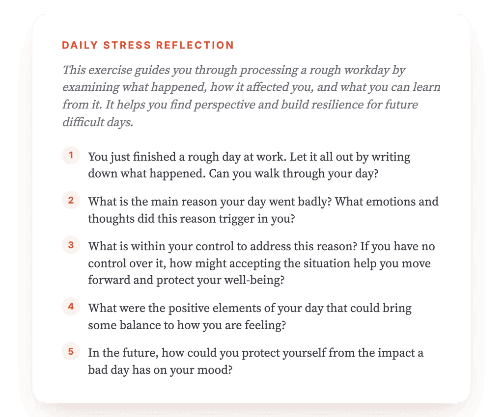 Processing a Bad Workday: A Guided Reflection Exercise