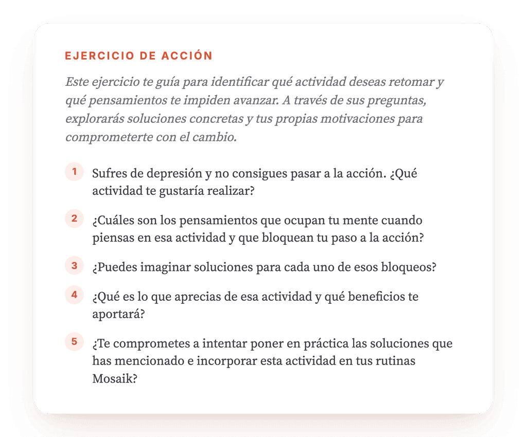 No avanzo: ejercicio clínico para el bloqueo en la depresión