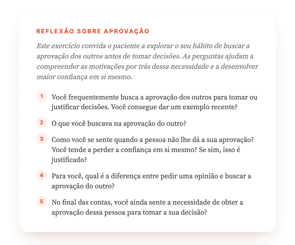 Busca de Aprovação: Identificar a Dependência de Validação