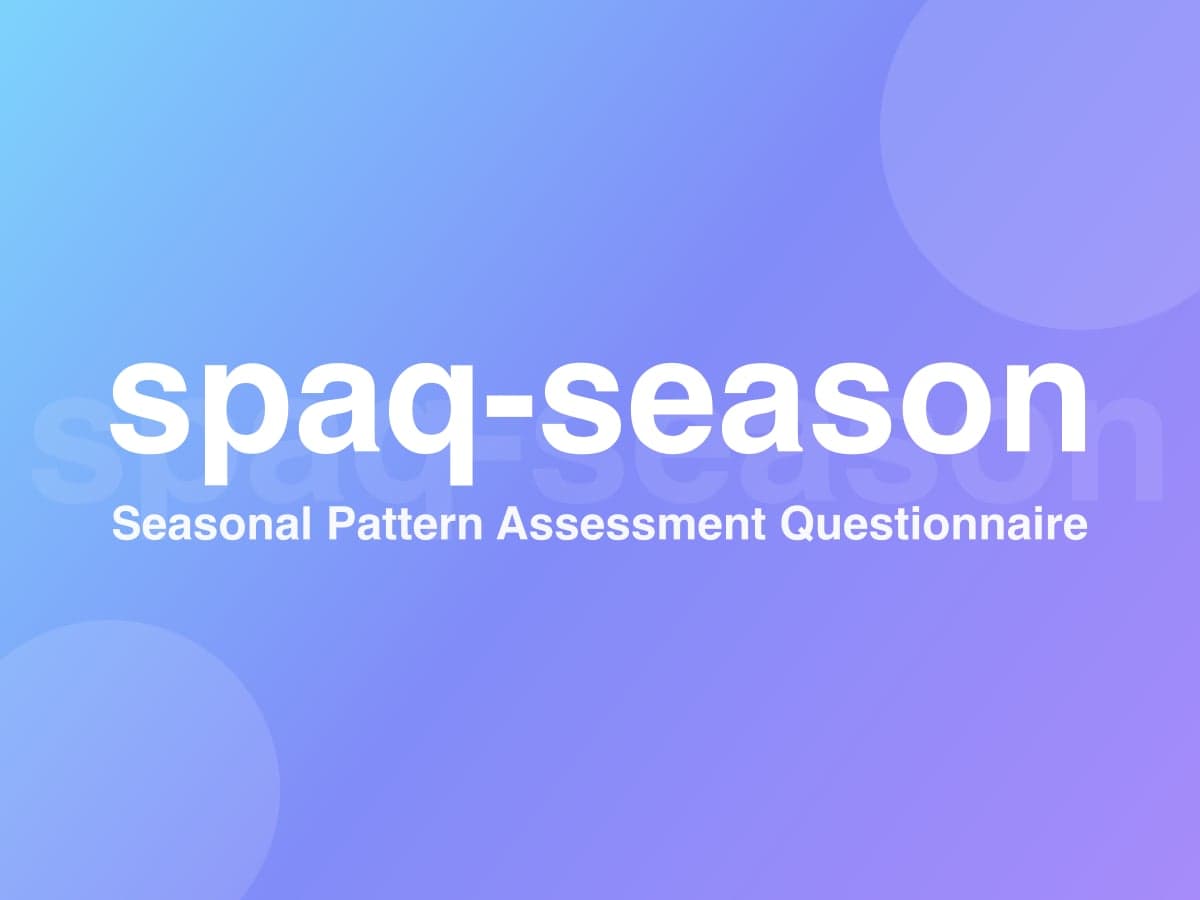 Seasonal Pattern Assessment Questionnaire – Deutsche Fassung (SPAQ-D)