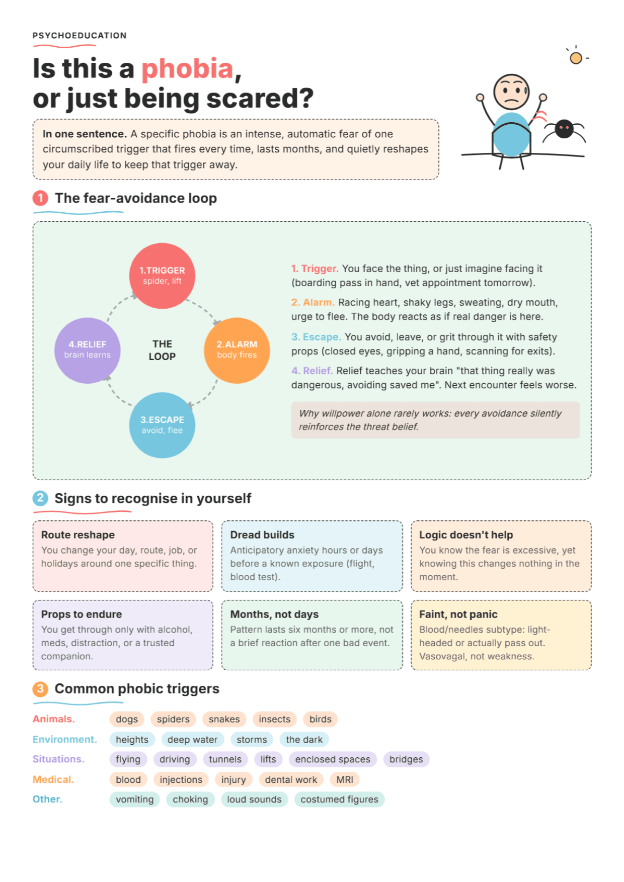 Specific Phobia: PDF Worksheet, Tools and Exercises for Clinical Practice