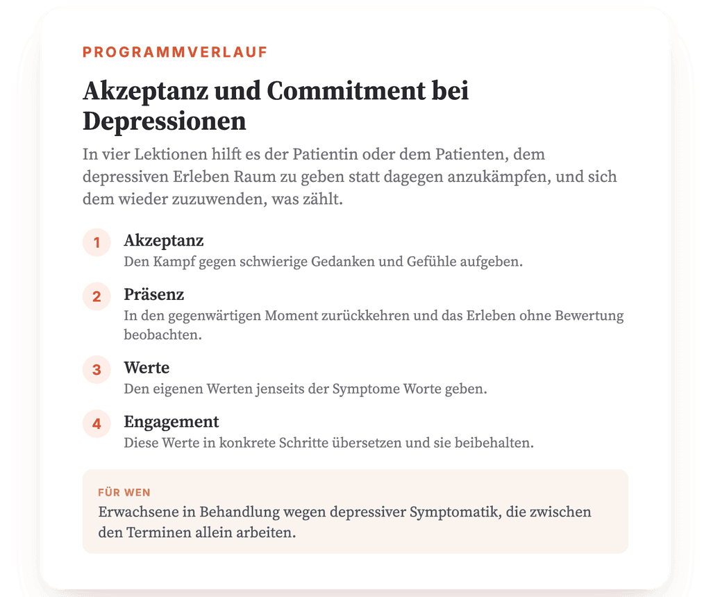 ACT bei Depression: Akzeptanz und Engagement als Therapiestütze