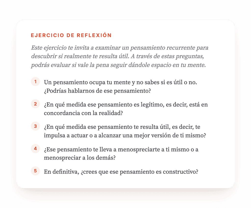 ¿Pierdo el tiempo pensando esto? Evaluar un pensamiento en sesión