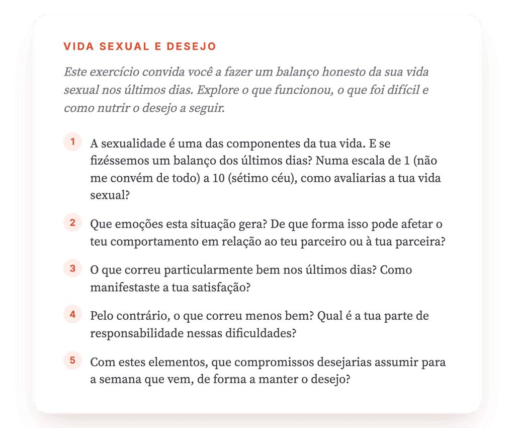 Exercício clínico para avaliar e cultivar o desejo sexual