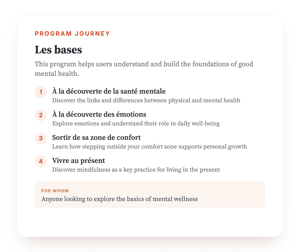 Mental Health Foundations: A 4-Lesson Psychoeducation Program