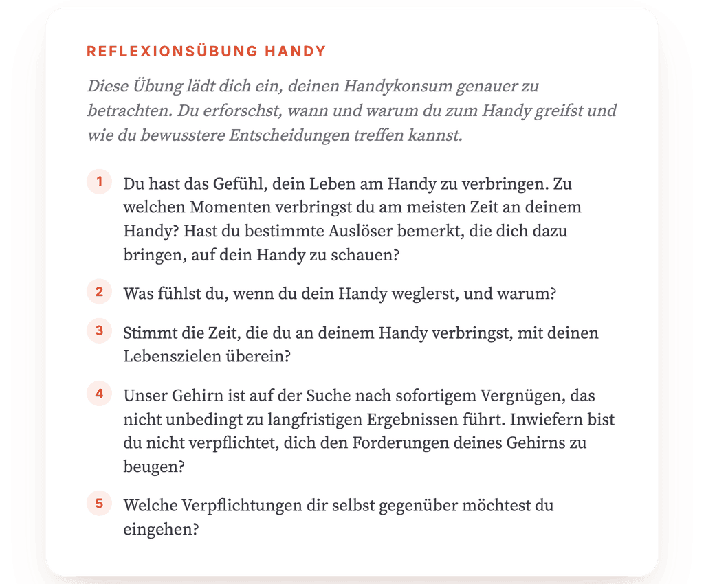 Exzessive Handynutzung regulieren: ein klinisches Reflexionstool