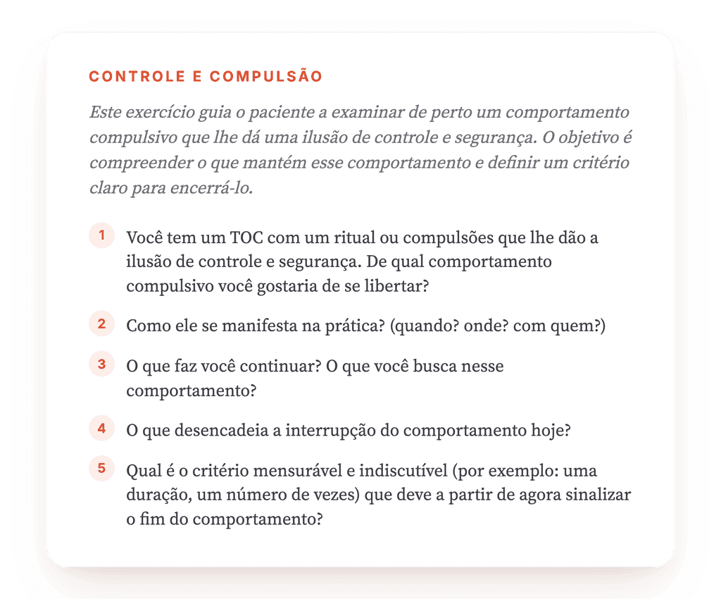 TOC e Compulsões: Exercício para Trabalhar o Ritual em Sessão