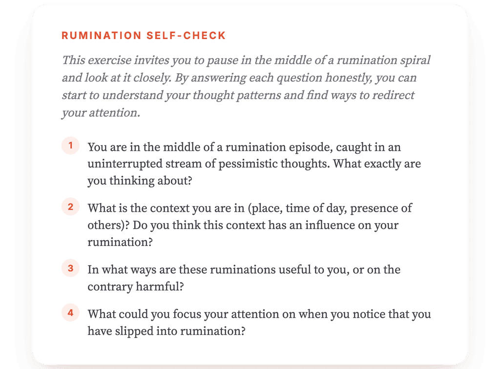 Rumination: A Guided Self-Monitoring Exercise for Clinicians