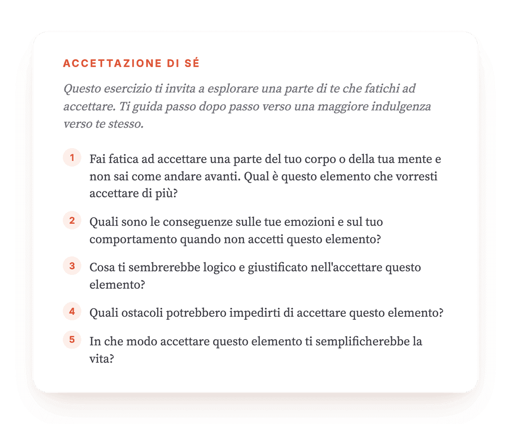 Autoaccettazione in terapia: voglio essere più indulgente