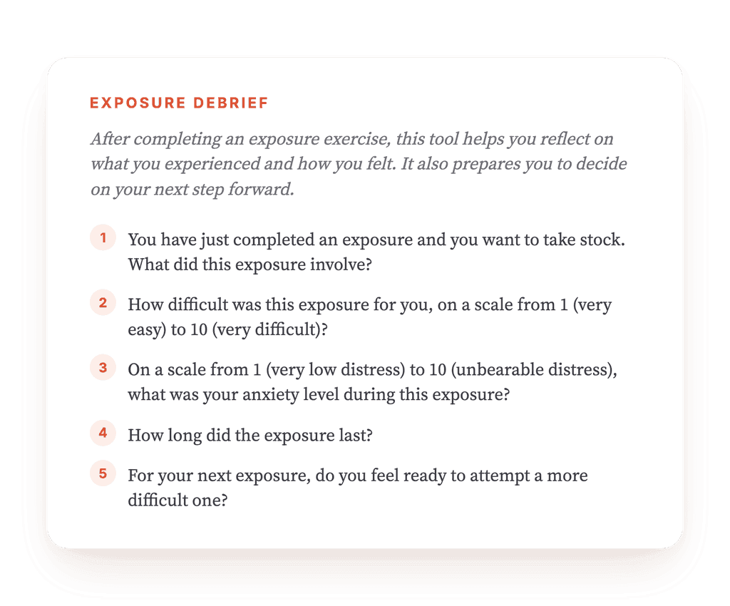 Exposure Debriefing: A Structured Self-Report Exercise