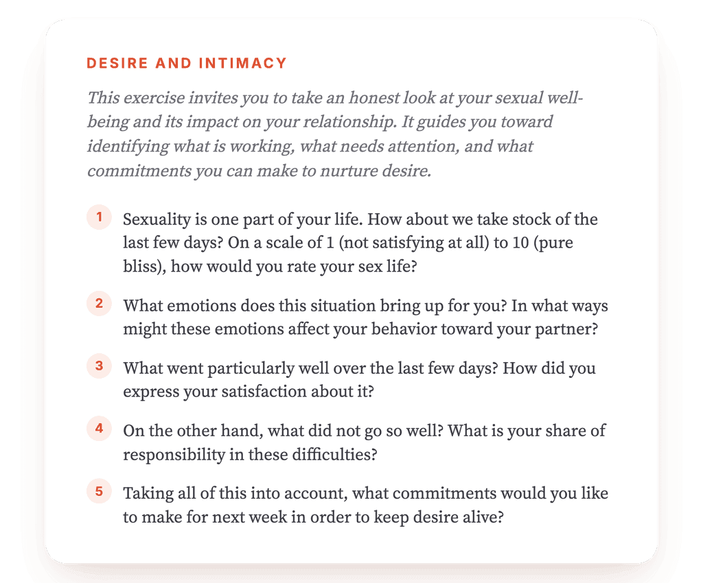 Desire and Sexual Life: A Guided Couples Reflection Exercise