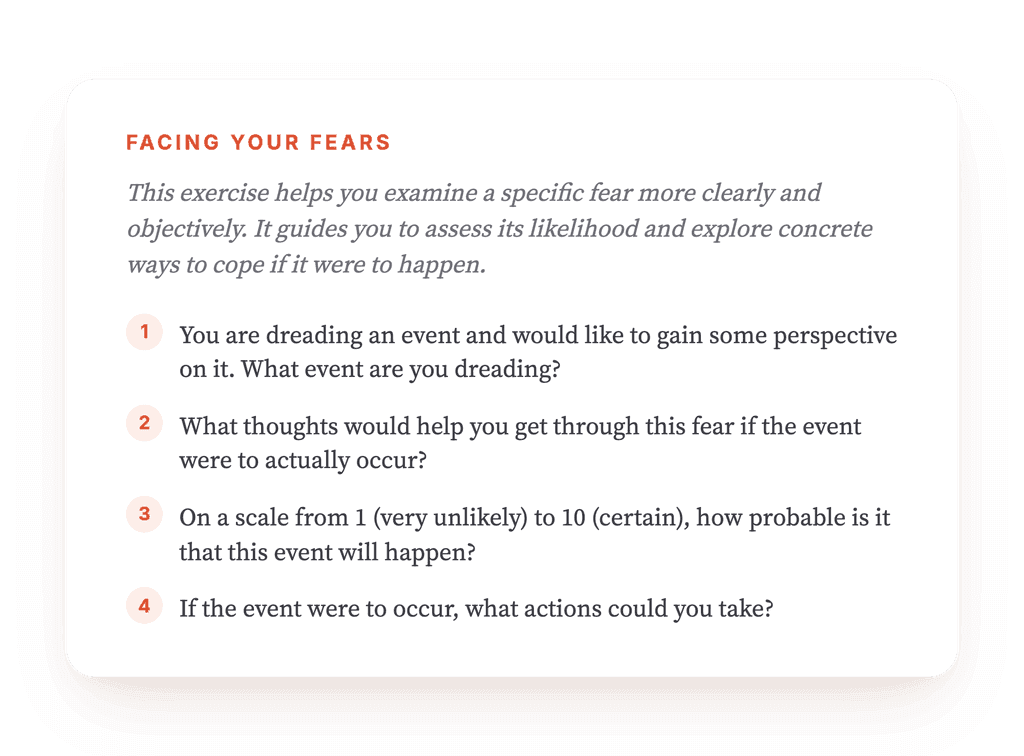 Anticipatory Fear: A Structured Cognitive Reappraisal Tool
