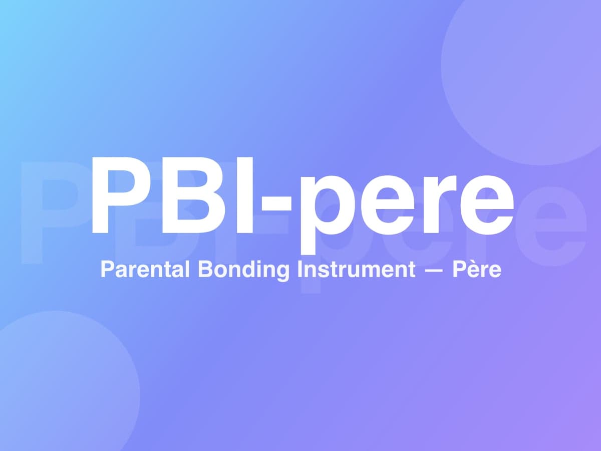 Parental Bonding Instrument — Father