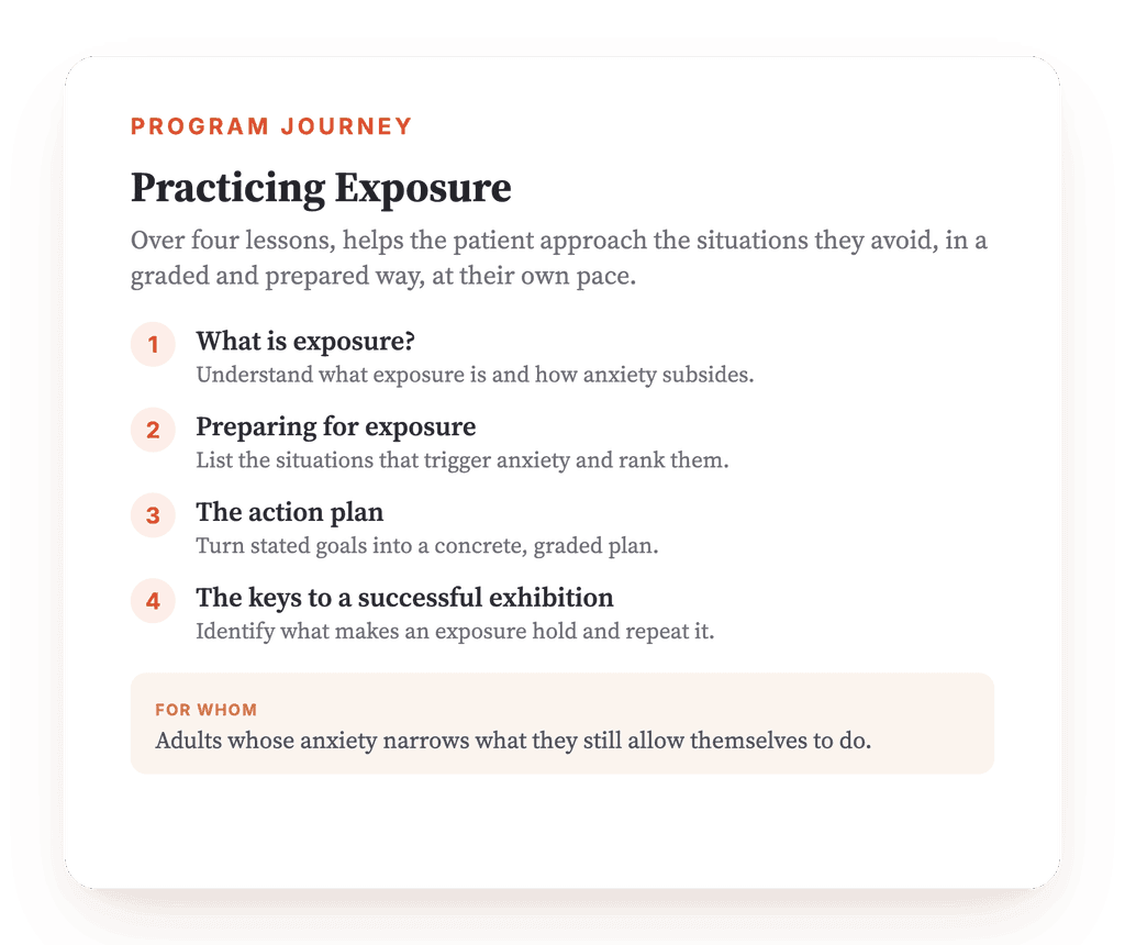 Graded Exposure: A Structured Psychoeducation Program