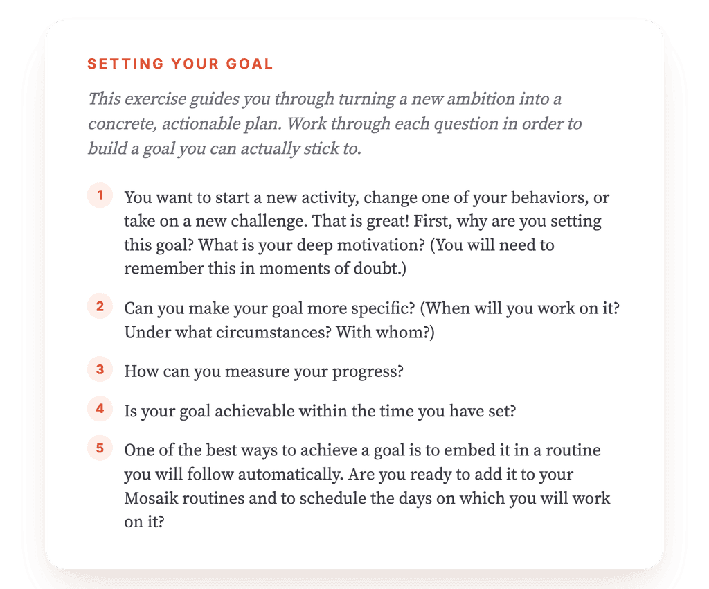 Goal-Setting and Motivation: A Guided Clinical Exercise