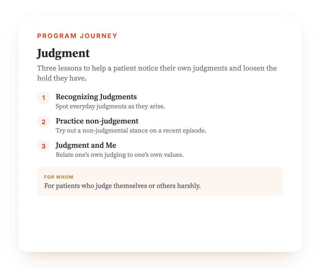 Judgment Psychoeducation: A 3-Lesson Self-Reflection Program