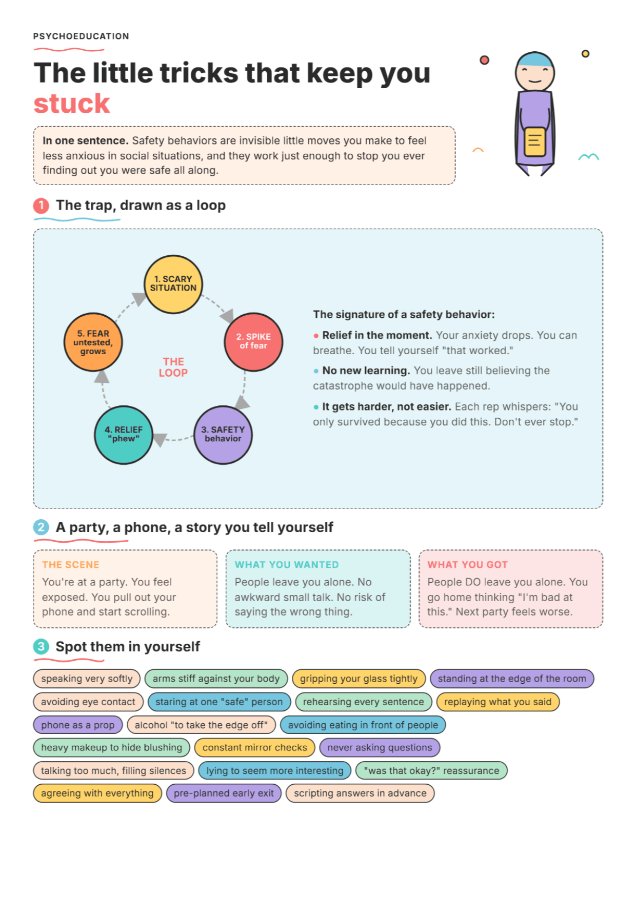 Social Anxiety Safety Behaviors: PDF Worksheet, Tools and Exercises