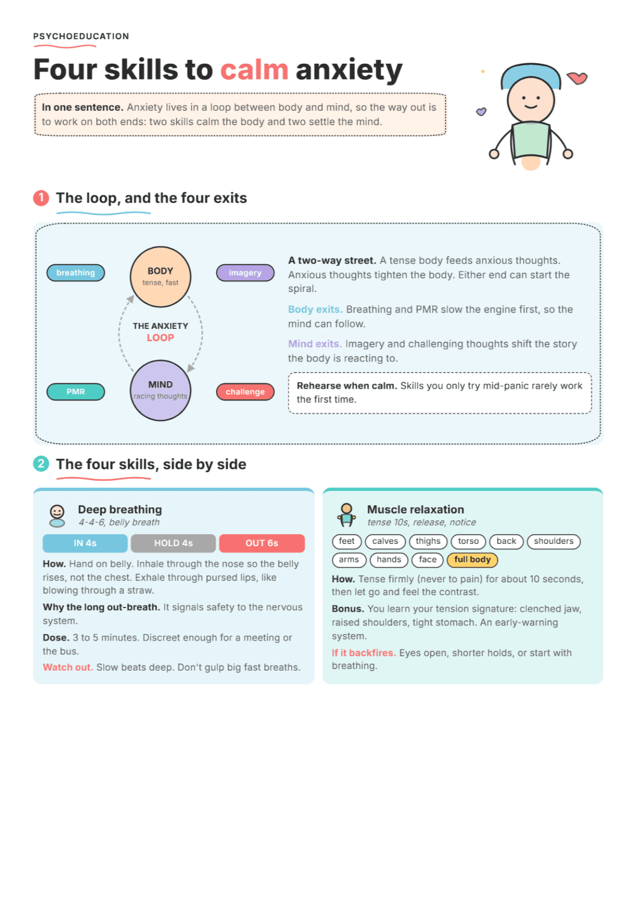 Coping Skills for Anxiety: PDF Worksheet, Tools and Exercises
