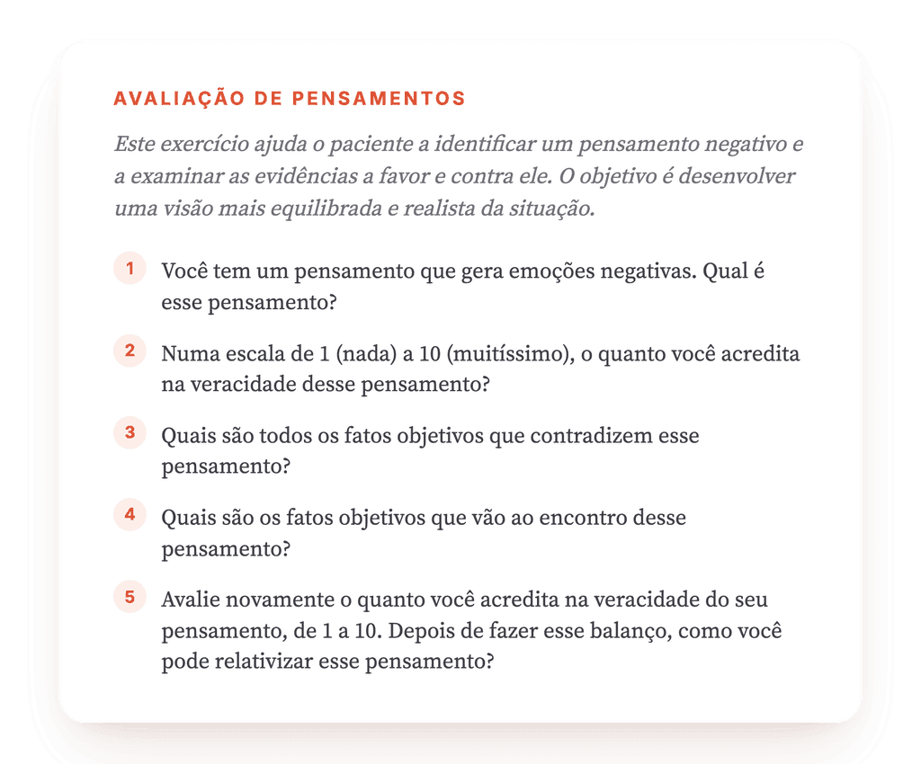 Sinto-me Mal: como reestruturar pensamentos negativos em sessão