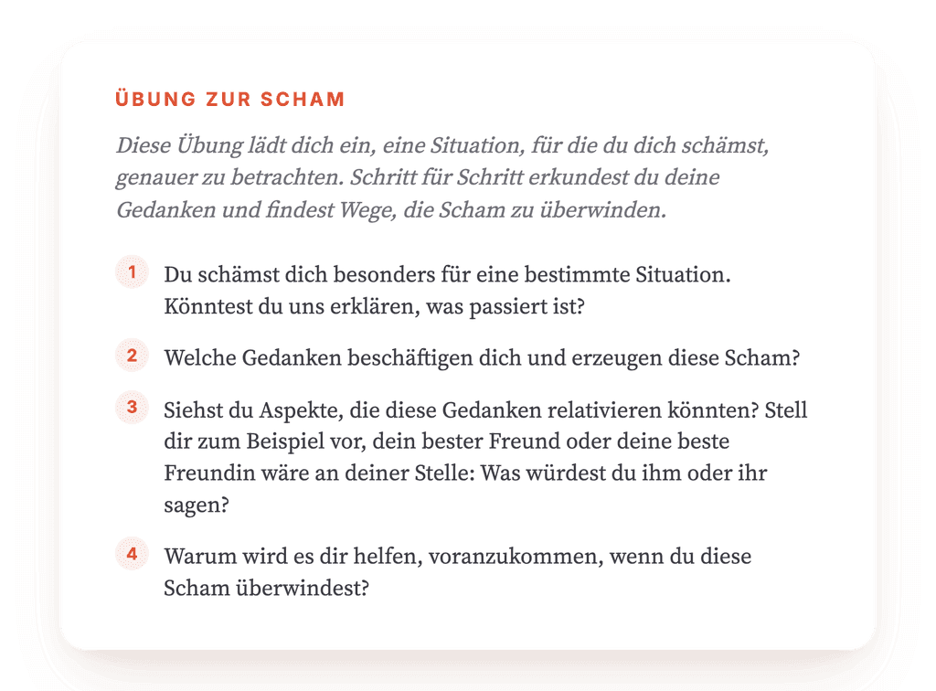 Ich habe mich geschämt: Scham kognitiv bearbeiten