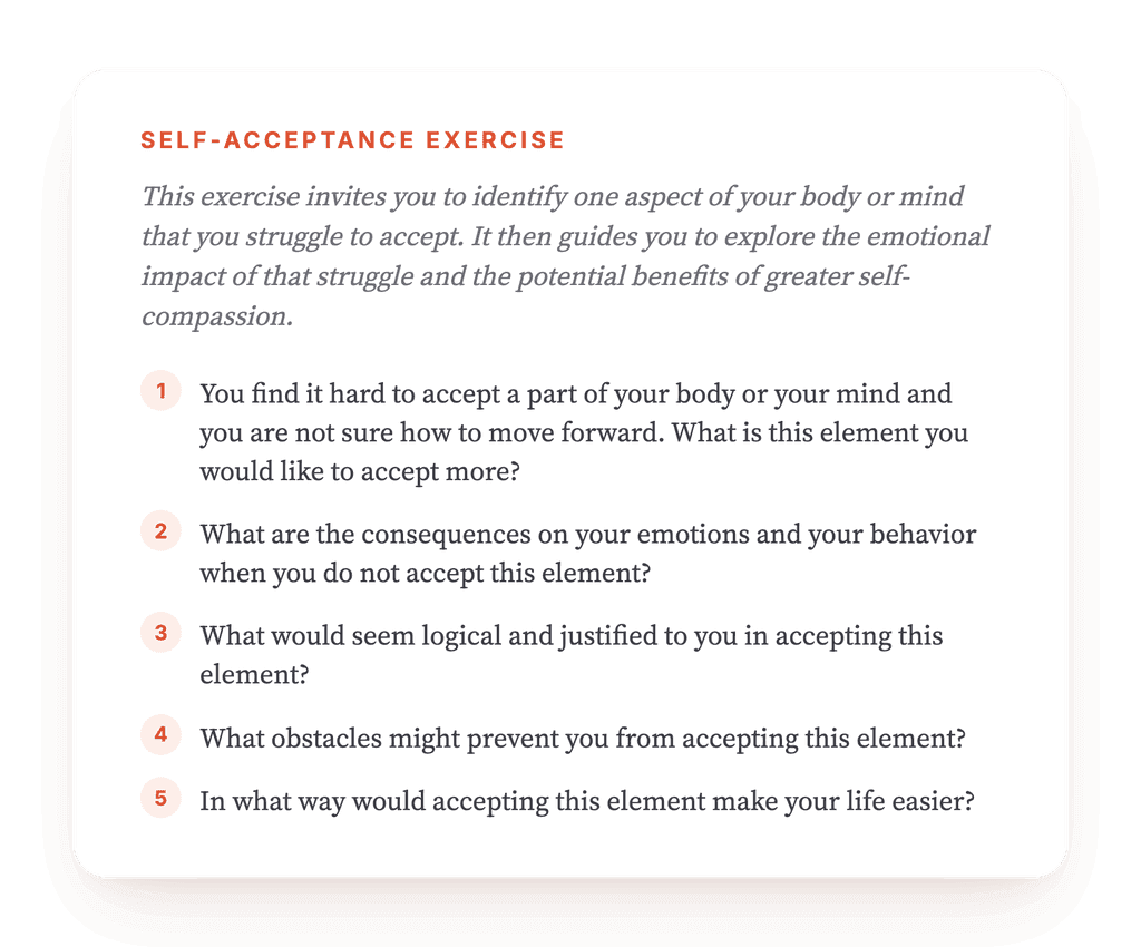 Self-Acceptance and Self-Compassion: A Guided Exercise