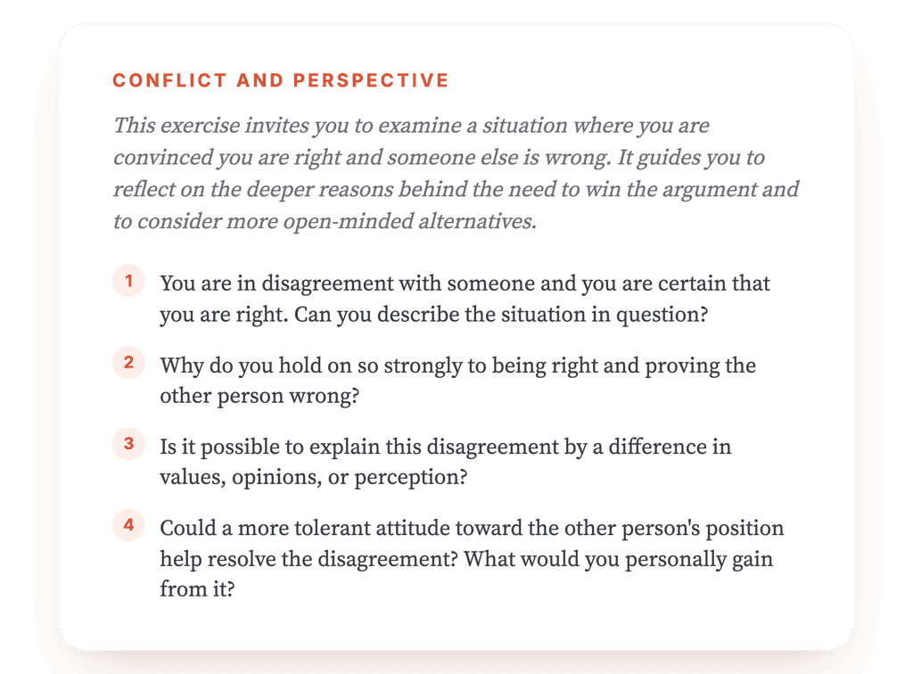 Need to Be Right: A Guided Exercise on Relational Conflict
