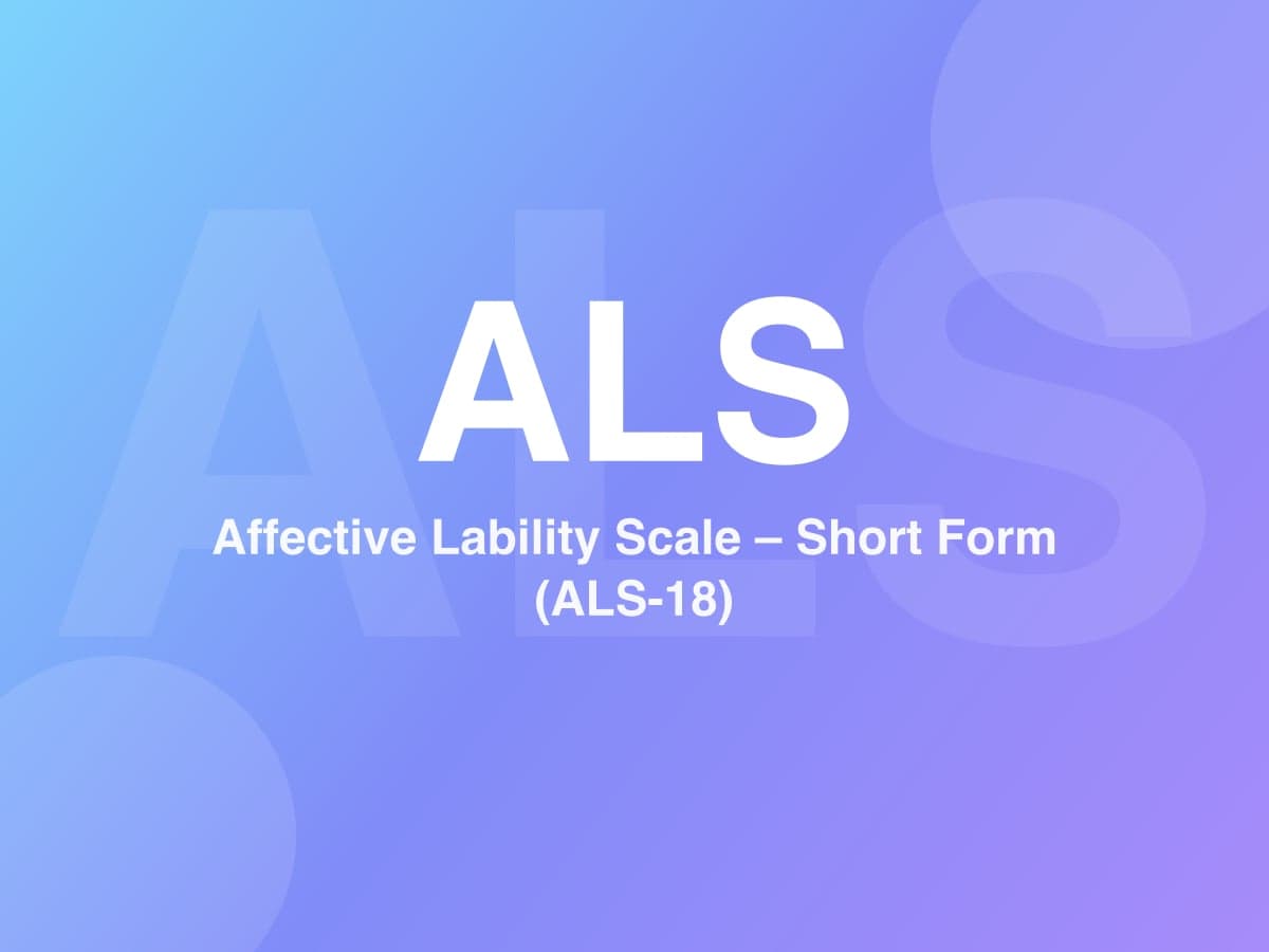 Affective Lability Scale – Short Form