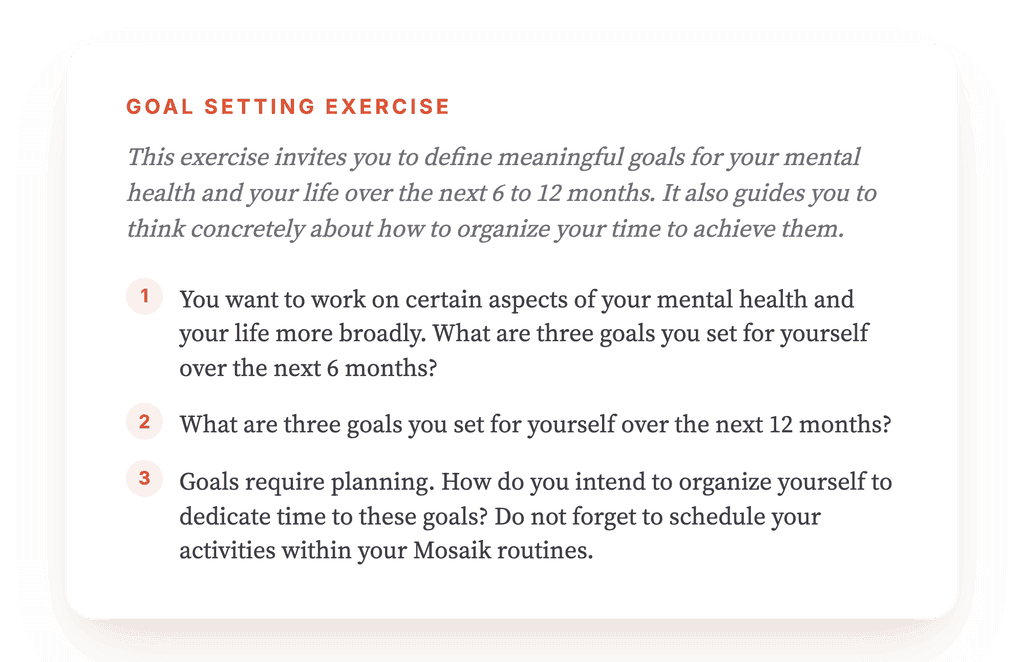 6- and 12-Month Goal Setting: A Structured Clinical Exercise