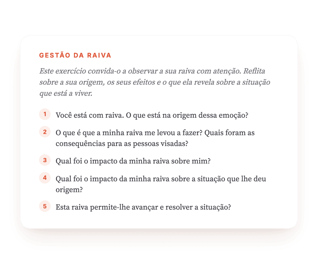 Exercício sobre a raiva: da emoção às suas consequências