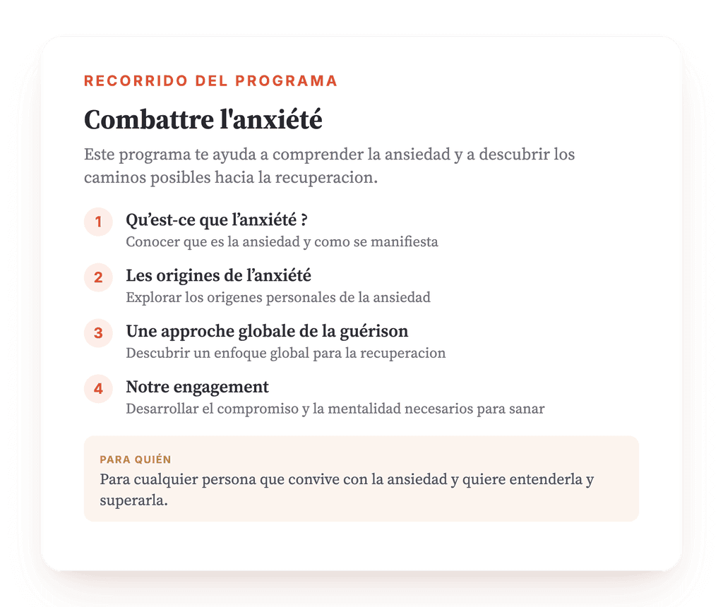 Psicoeducación sobre la ansiedad: programa clínico estructurado
