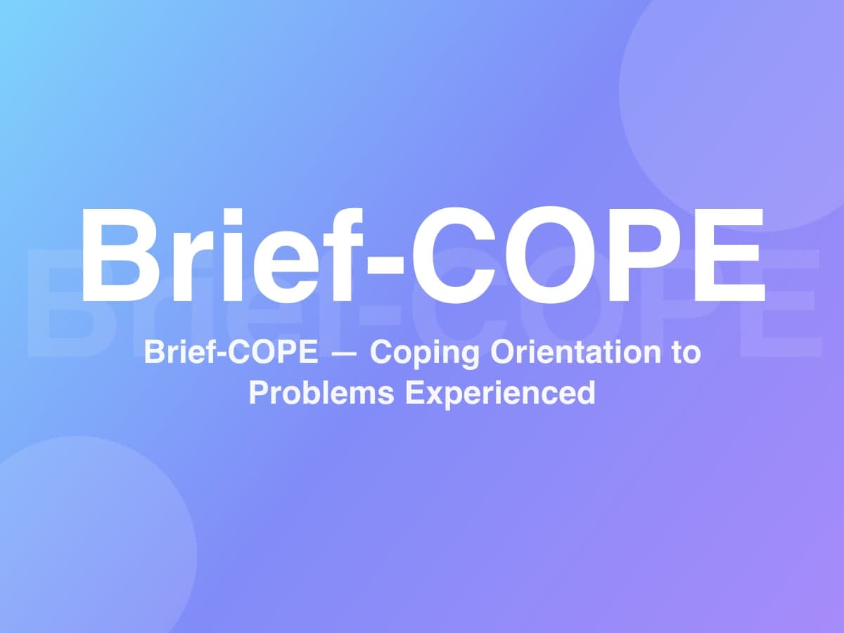 Brief COPE (Coping Orientation to Problems Experienced)