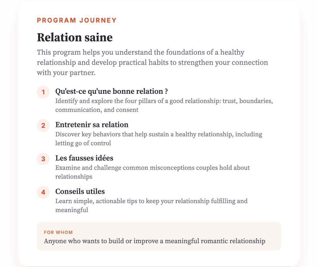 Healthy Relationships: A Psychoeducation Program for Clinicians