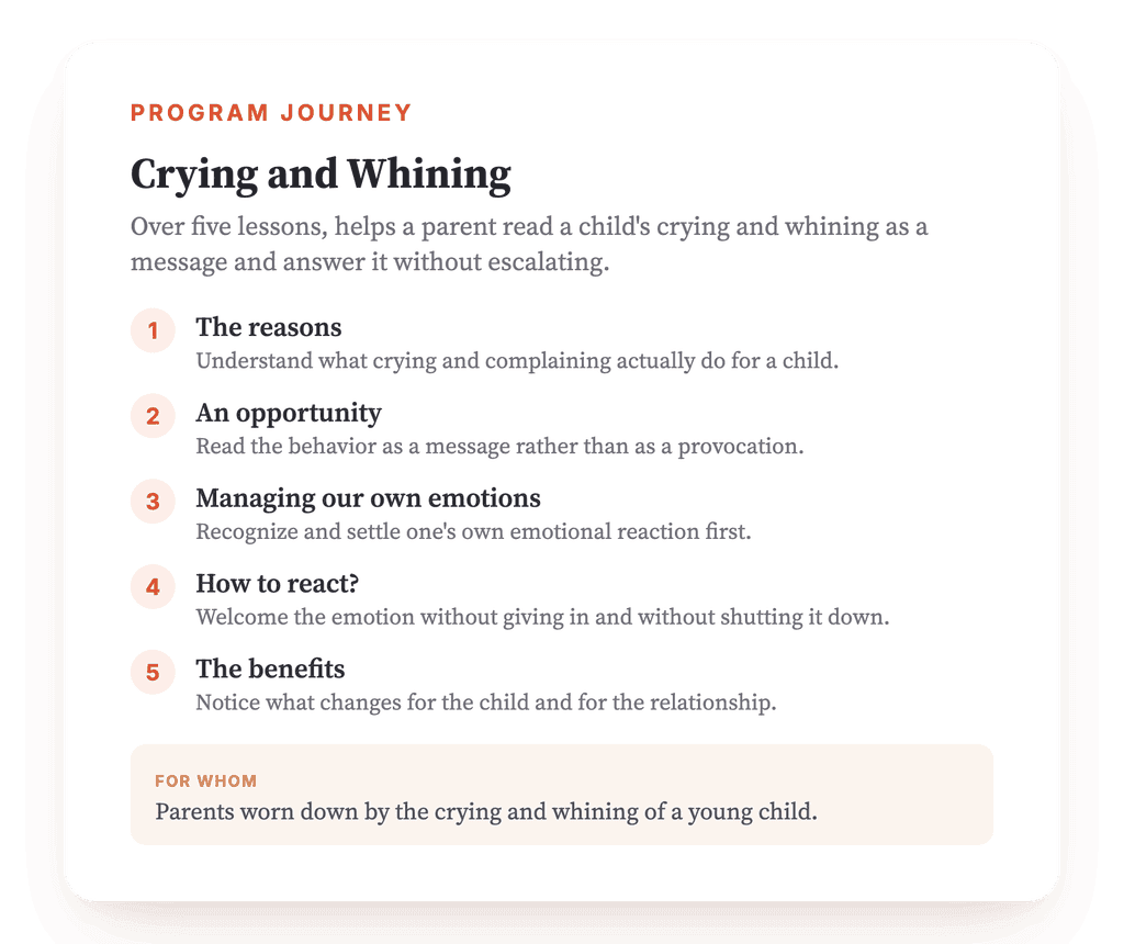 Children's Crying and Complaining: A Parent Psychoeducation Program