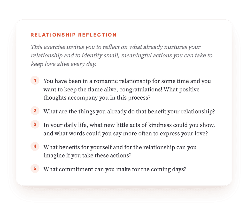 Keeping the Flame Alive: A Relational Maintenance Exercise