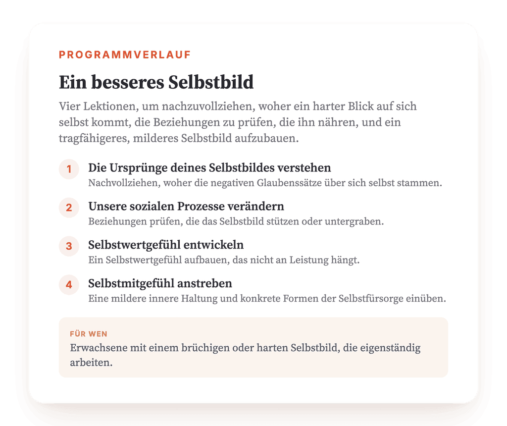 Negatives Selbstbild bei Depression: Psychoedukationsprogramm
